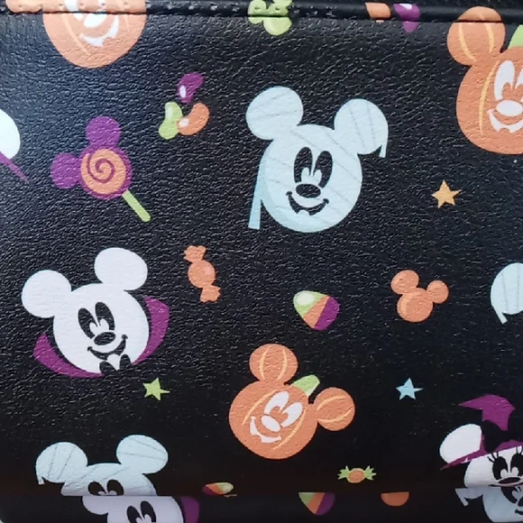 Loungefly Disney Halloween Mickey Backpack - Black, Orange, White - Picture 8 of 8